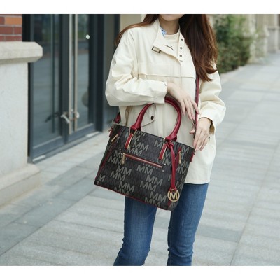 MKF Collection Siena Women's M Signature Handbag by Mia K- Brown — фото 4