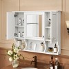 Modern Medicine Cabinet With Mirror And Open Shelves,Wall Mounted Bathroom Medicine Cabinet,Bathroom Storage Cabinet-Cuddlewood - 2 of 4