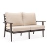Leisuremod Walbrooke Modern 3 Piece Patio Set with Brown Aluminum Frame - 4 of 4
