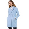 INSPIRE CHIC Women's Notched Lapel Double Breasted Raglan Sleeve Winter Coat - 3 of 4