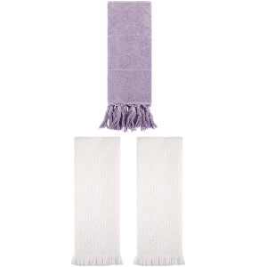 REGALWOVEN 3 Packs Cotton Soft Absorbent Boho Turkish Decorative Hand Towels - 1 of 4