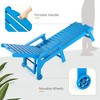 Chaise Lounge Chair with Table, 2-Piece, Outdoor Pool Lounge Chairs with Adjustable Backrest, Resin Patio Lounge Chairs with Wheels for Outside - 4 of 4