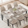CuisinSmart Industrial Dining Table for 6-8 People, 78.7" Long Wooden Kitchen Table with Sturdy Metal Frame - 3 of 4