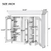 NicBex Wall Mounted Bathroom Storage Cabinet,Medicine Cabinet with Mirror and  Shelves for Bathroom,White - 3 of 4