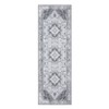 Vintage Washable Floral Area Rug: Non-Slip Distressed Oriental Carpet with Medallion – Low-Pile Accent Floor Mat for Living Room, Laundry Room - 4 of 4