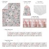 Sweet Jojo Designs Girl Crib Bedding + BreathableBaby Breathable Mesh Liner Baby Nursery Watercolor Floral Grey Pink and White - 2 of 4
