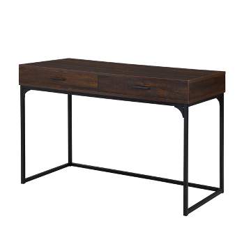 Horatio Computer Desk with Drawers Elm/Black - Carolina Chair & Table
