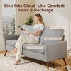 Dyonery Loveseat Sofa, Memory Foam Cushion with Tool-Free Setup, Mid-Century Modern Design for Small Spaces - 3 of 4