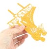 Unique Bargains Acrylic Dessert Store Mr. and Mrs. Shaped Handicraft DIY Cupcake Decor Gold - 4 of 4