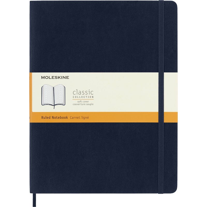Moleskine XL Ruled Soft Notebook Sapphire Blue, 1 of 7