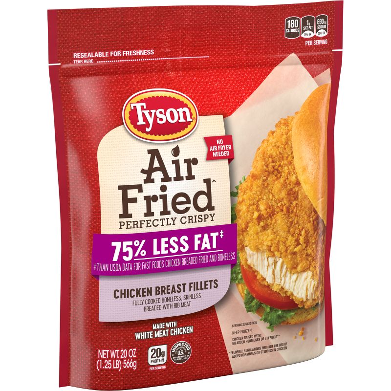 Tyson Air Fried Chicken Fillets - Frozen - 20oz, 4 of 9