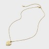 14K Gold Dipped Heart Charm Initial Necklace - A New Day™ Gold - 2 of 4