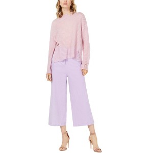 J.O.A. Womens Destructed Mock Neck Pullover Sweater - 1 of 1