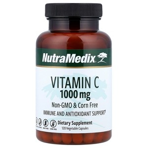 NutraMedix Vitamin C, 1,000 mg, 120 Vegetable Capsules - 1 of 4