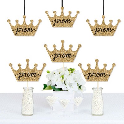 Big Dot of Happiness Prom - Crown Decorations DIY Prom Night Party Essentials - Set of 20