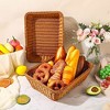 Aoibox 6-Piece Woven Rattan Bread Basket Set for Kitchen, Restaurant, or Display - Ideal for Fruits, Vegetables, and Snacks - 4 of 4