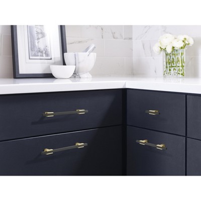 Urbanite Brushed Gold and Matte Black T-Handle Knob