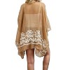 Women's Lightweight Floral Embroidered Tassels Boho Festival Duster Wrap - LETO - 2 of 2