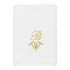 Linum Home Textiles 100% Turkish Cotton MONICA Gold Thread 3PC Embellished Towel Set - 4 of 4