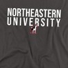 Northeastern University Official Stacked Adult T Shirt, Charcoal - 2 of 4