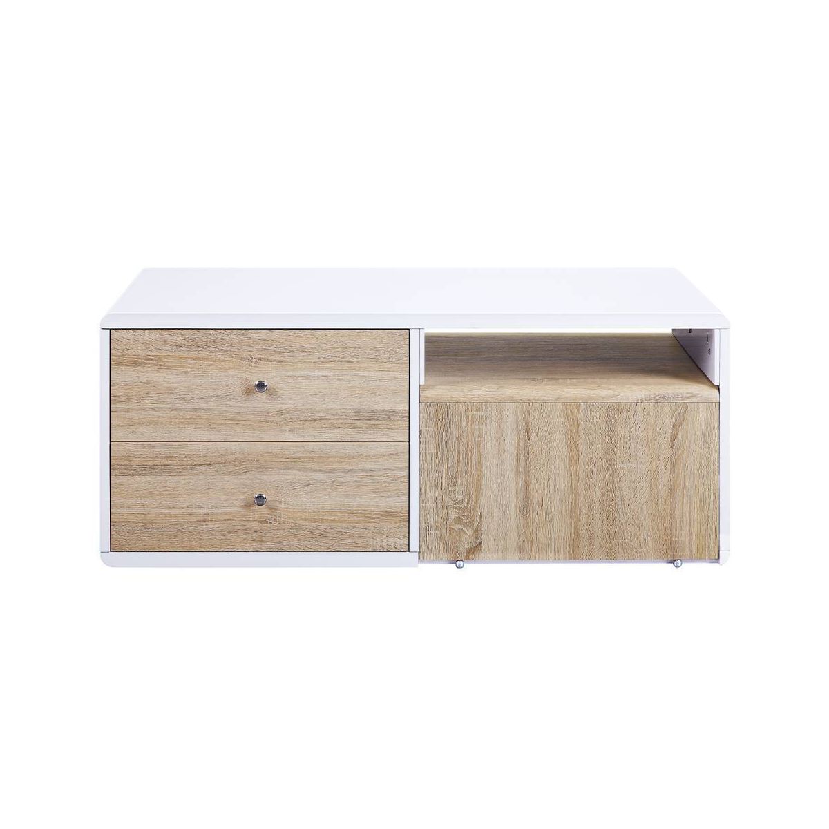Acme Furniture Verux Coffee Table White High Gloss Finish