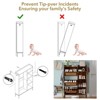 Jojoka Shoe Cabinet with 3 Flip Drawers, Rattan Freestanding Organizer with Adjustable Shelves, Metal Knob, Narrow Shoe Rack - 2 of 4