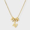 14K Gold Dipped Cubic Zirconia Rondelle Initial Necklace - A New Day™ Gold - 2 of 4