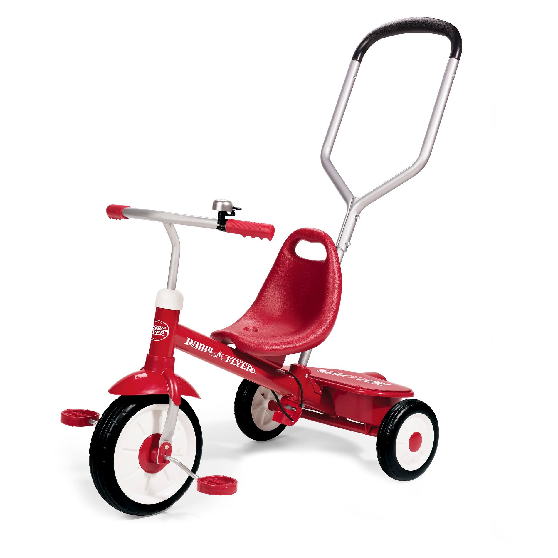 Radio Flyer Steer and Stroll Trike - Red: Adjustable Seat, Steel Frame, EVA Tires