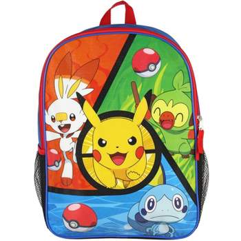 Pokemon 3d Pikachu Bulbasaur Squirtle Charmander 14 Kids School Backpack  Multicoloured : Target