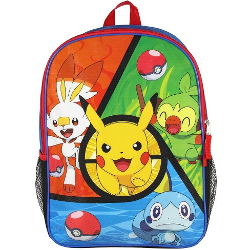 Bioworld Pokemon Backpack Set | Boy's | Red/Blue/Multicolor | Size S