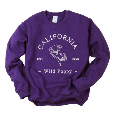 Simply Sage Market Women's Graphic Sweatshirt Embroidered California Flower