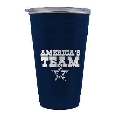 Blue Dallas Cowboys 24oz. Powder Coated Draft Travel Mug