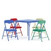 Flash Furniture Kids Colorful 5 Piece Folding Table and Chair Set - 2 of 4