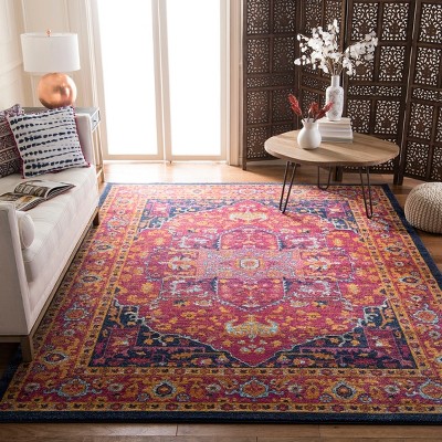 Evoke EVK275 Power Loomed Indoor Area Rug - Fuchsia/Orange - 8'x10' - Safavieh
