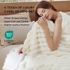 Bedsure White Throw Fleece Blanket for Couch, Super Soft Cute Small Throws for Girls, 50x60 inches, Wider Striped Design - 2 of 4