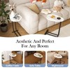 LIVAREEmlen C-Shaped Side Table, End Table for Sofa and Bedside, Couch Side Tables, Wood Table with Metal Frame Slide for Bedroom Living Room (White) - 4 of 4