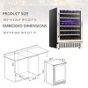 Kismile Mini Fridge 23.4 inches 46 Bottle Dual Zone Freestanding/Built-In Beverage Refrigerator - 3 of 4