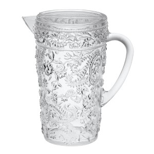 Gulches 2.5 Quarts Paisley Water Pitcher - Unbreakable, BPA-Free Plastic, Ideal for Drinks & Parties - 1 of 4