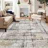 Soft Abstract Machine Washable Rug - Non-Slip, Low Pile Farmhouse Carpet for Living Room & Bedroom - 2 of 4