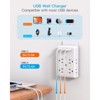 Itopfox Multi Plug Outlet Extender with USB C Ports, 3 Sided Power Strip Surge Protector 900J, 8 Outlets Splitter 3 USB Wall Charger for Home Travel - 3 of 4