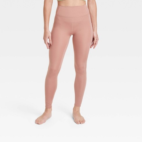 Women's Brushed Sculpt High-rise Pocketed Leggings 28 - All In Motion™  Clay Pink S : Target