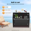 YIYIBYUS Portable Bar Cabinet, Folding Event Bar with Top and Middle Shelves - 3 of 4