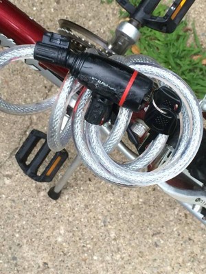 LEICHTEN Bike Lock 6 Feet Coiled Bike Cable Lock with Keys High Security  with Mounting Bracket, for Bicycle Outdoors Heavy Duty 1/2 Inch Diameter