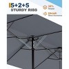 13FT Large Patio Umbrella Double-Sided Outdoor Umbrellas with Fade Resistant Canopy - 2 of 4