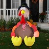 Gemmy Thanksgiving Inflatable Turkey, 6 ft Tall, Multi - 2 of 4