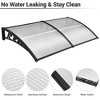 Yescom 38"X78" Window Awning Door Canopy Polycarbonate Anti-UV30+ Cover Outdoor Rain Snow Protection Patio White Board - 3 of 4