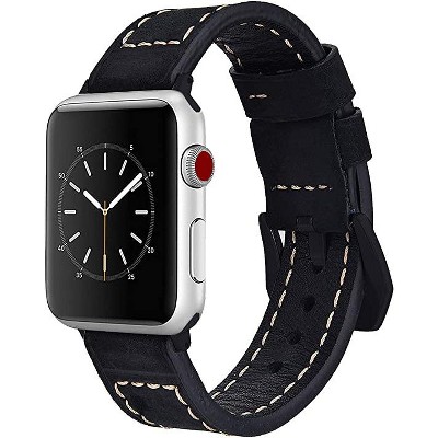Worryfree Gadgets Leather  Apple Watch, Band for iWatch Series 8 7 6 5 4 3 2 1 Genuine Leather Replacement Band Bracelet Smart iWatch Accessories
