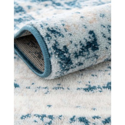 Sofia 9' x 12' Blue and Off-White Rectangular Area Rug