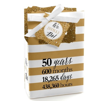 Big Dot of Happiness We Still Do - 50th Wedding Anniversary Party Favor Boxes - Set of 12