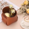 Unique Bargains PU Leather Organizing Jewelry Cosmetics Vanity Storage Tray - 4 of 4